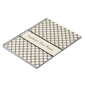Personalisiertes Schwarzweiß-Diamant-Notebook Notizblock (Linke Seite)