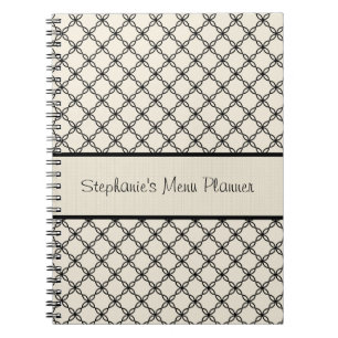 Personalisiertes Schwarzweiß-Diamant-Notebook Notizblock