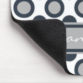 Personalisiertes Schwarzweiss-Mousepad:: Tupfen Mousepad (Ecke)