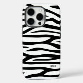 Personalisiertes Schwarzweiß-Zebra Case-Mate iPhone Hülle (Rückseite)