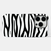 Personalisiertes Schwarzweiß-Zebra Case-Mate iPhone Hülle (Rückseite (Horizontal))