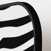 Personalisiertes Schwarzweiß-Zebra Pickleball Schläger (Linke Seite)