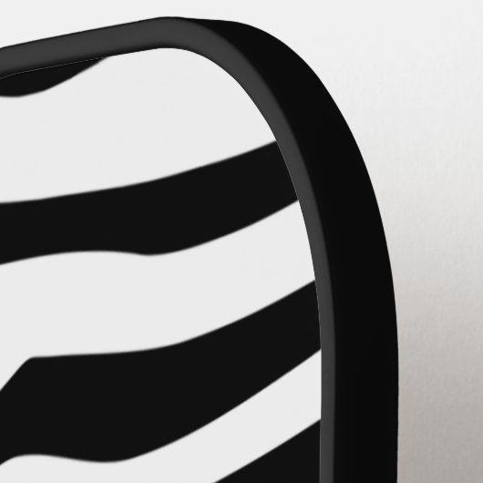 Personalisiertes Schwarzweiß-Zebra Pickleball Schläger (Linke Seite)