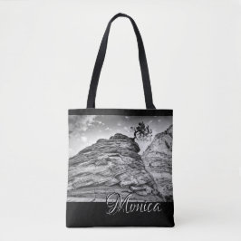 Personalisiertes Schwarzweiss-Zion Bonsais-Foto Tasche