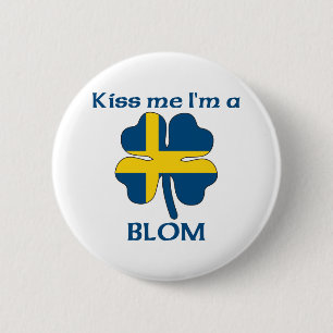 Personalisiertes Schwede küsst mich, den ich Blom Button