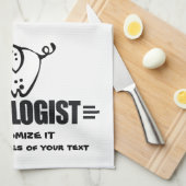 Personalisiertes Schwein Geschirrtuch (Viertel Falte)