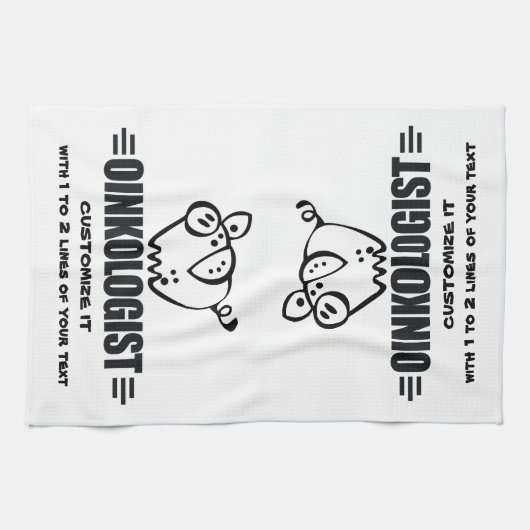 Personalisiertes Schwein Geschirrtuch (Horizontal)