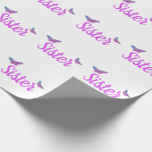 Personalisiertes Schwesterverpackungspapier Geschenkpapier (Ecke)