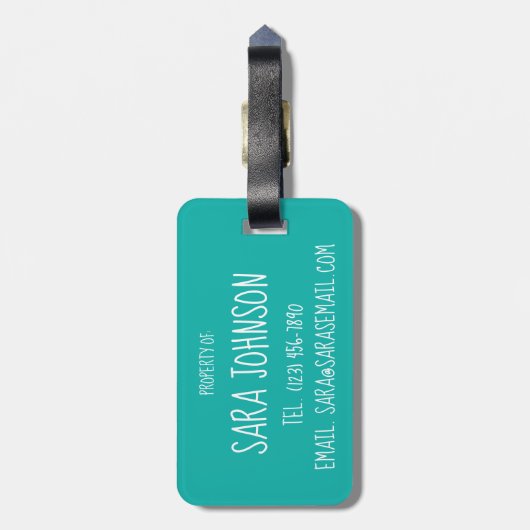 Personalisiertes Schwimmbäckerchen Synchronschwimm Gepäckanhänger (Rückseite vertikal)