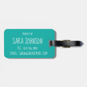 Personalisiertes Schwimmbäckerchen Synchronschwimm Gepäckanhänger (Rückseite horizontal)