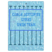 Personalisiertes Schwimmbad Klemmbrett (Rückseite)