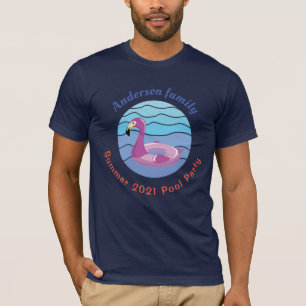Personalisiertes Schwimmbad Party T - Shirt