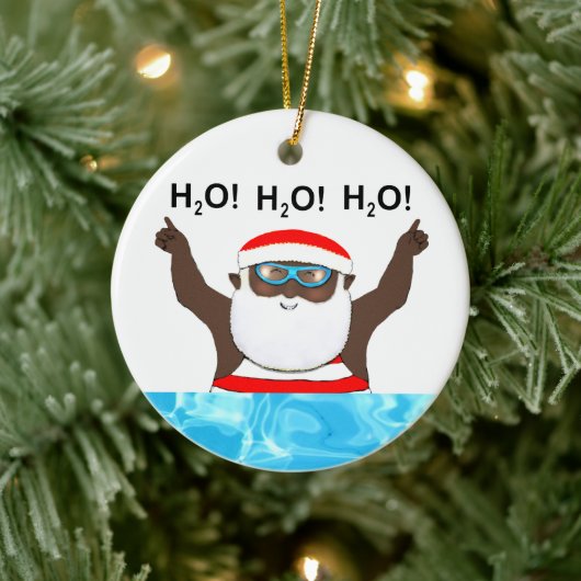 Personalisiertes Schwimmen Keramik Ornament (Baum)