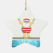 Personalisiertes Schwimmen Keramik Ornament (Vorne)