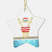 Personalisiertes Schwimmen Keramik Ornament (Links)