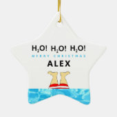 Personalisiertes Schwimmen Keramik Ornament (Hinten)