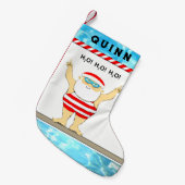Personalisiertes Schwimmen Kleiner Weihnachtsstrumpf (Vorderansicht (hängend))
