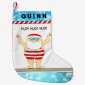 Personalisiertes Schwimmen Kleiner Weihnachtsstrumpf (Vorderseite)