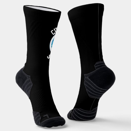 Personalisiertes Schwimmen Teamname Spaß schwimmen Socken (Gewinkelt)