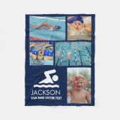 Personalisiertes Schwimmfoto Sammelbegriff Schwimm Fleecedecke (Vorderseite)