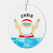 personalisiertes Schwimmkollektiv Keramik Ornament (Links)