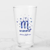 Personalisiertes Scorpio Symbol 16 oz Glas (Rückseite)