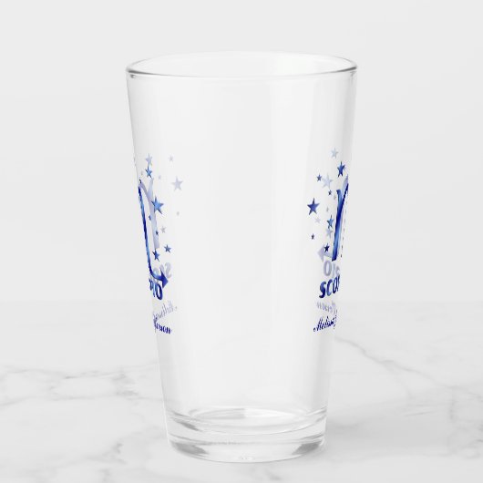 Personalisiertes Scorpio Symbol 16 oz Glas (Rechts)