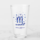 Personalisiertes Scorpio Symbol 16 oz Glas (Vorderseite)