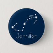 Personalisiertes Scorpio Zodiac-Sternbild Button (Vorderseite)