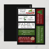 Personalisiertes Scrapbook Weihnachtsschilder Postkarte (Vorne/Hinten)