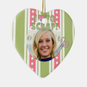 Personalisiertes Scrapbooking Foto Ornament (Rechts)