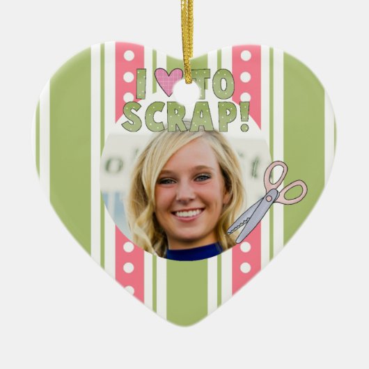 Personalisiertes Scrapbooking Foto Ornament (Vorne)