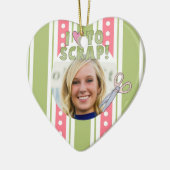 Personalisiertes Scrapbooking Foto Ornament (Links)