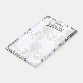 Personalisiertes Scribble Pad (Lila/Kohle) Post-it Klebezettel (angewinkelt)