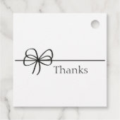 Personalisiertes Script Baby Dusche Vielen Dank Geschenkanhänger (Rückseite)