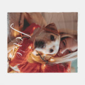 Personalisiertes Script-Begleiter-Foto Fleecedecke (Vorderseite (Horizontal))
