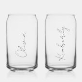 Personalisiertes Script Bridal Junggeselinnen-Absc Dosenglas (Vorderseite)