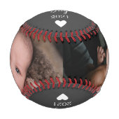 Personalisiertes Script Happy 1. Vatertag Foto Baseball (Vorderseite)