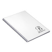 Personalisiertes Script Monogram und Name Notebook Notizblock (Rechte Seite)