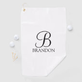 Personalisiertes Script Monogramm und Golf Handtuc Golfhandtuch (Insitu)