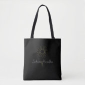 Personalisiertes Script Niedlich Daisy Black Elega Tasche (Vorderseite)