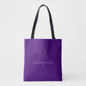 Personalisiertes Script Niedlich Daisy Lila Elegan Tasche (Vorderseite)