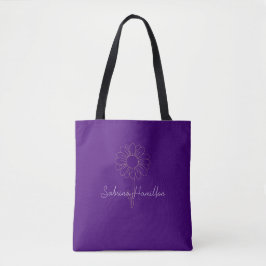 Personalisiertes Script Niedlich Daisy Lila Elegan Tasche