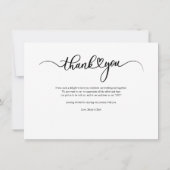 Personalisiertes Script Wedding Foto Vielen Dank Mitteilungskarte (Rückseite)