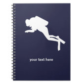 Personalisiertes Scuba Diver Notebook Notizblock (Vorderseite)