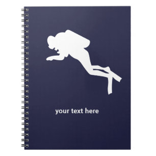 Personalisiertes Scuba Diver Notebook Notizblock