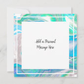 Personalisiertes Sea Glass Blau und Grün (Rückseite)