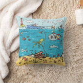 Personalisiertes Sea Life Square Kissen (Decke)