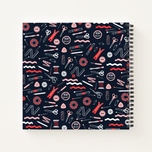 Personalisiertes Seamress-Notebook Notizblock (Rückseite)