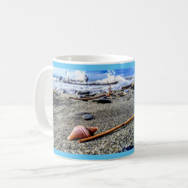 Personalisiertes Seashell am Strand Kaffeetasse
